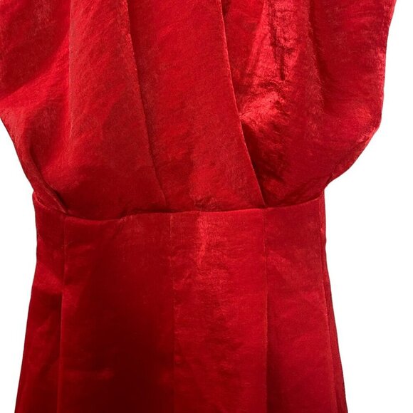 Zara  Red Jumpsuite Sleeveless Spaghetti Straps Tie Back Romper Medium - Picture 8 of 16